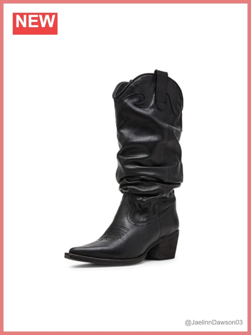 Steve Madden Stage Fashion Boot Leather Equestrian Calf High Block Heel